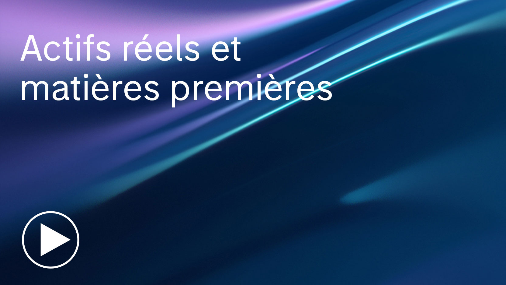Actifs réels et matières premières